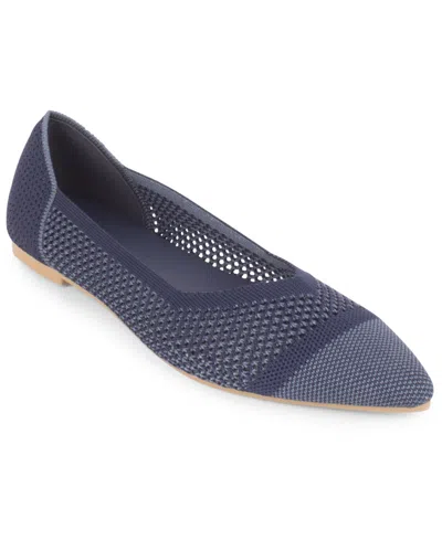Tahari Women's Antigua Knit Slip-on Flats In Blue