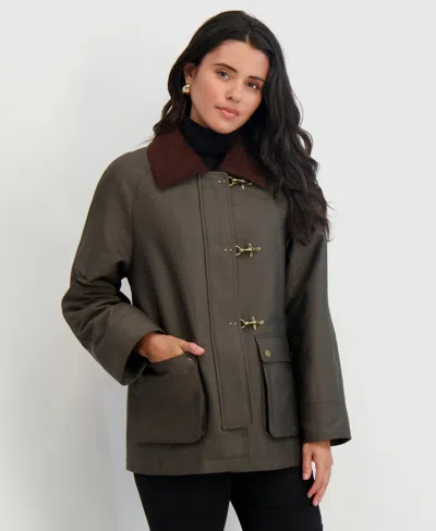 Tahari Taylor Barn Jacket In Green