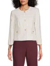 Tahari Women's Cropped Jacket In White Star