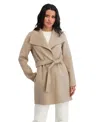Tahari Women's Double Face Wool-blend Belted Coat In Neutral