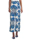 Tahari Women's Floral Wide-leg Pants In Blue