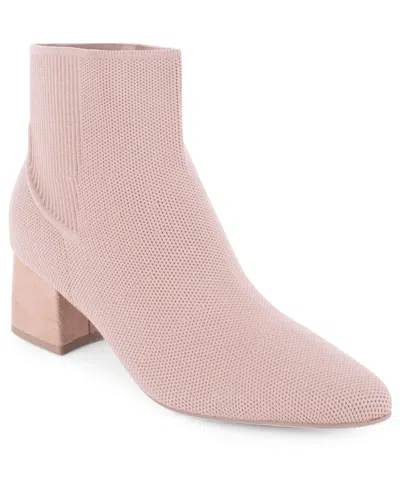 Tahari Women's Foxglove Knit Slip-on Booties In Pink