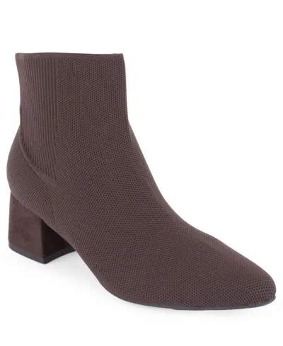 Tahari Women's Foxglove Knit Slip-on Booties In Animal Print