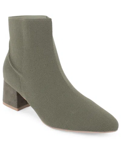Tahari Women's Foxglove Knit Slip-on Booties In Green