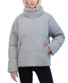Tahari Puffer Jacket In Heather Grey