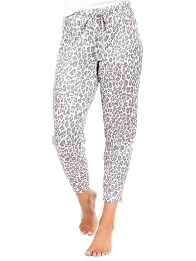 Tahari Women's Leopard Print Pajama Pants In Grey Leopard