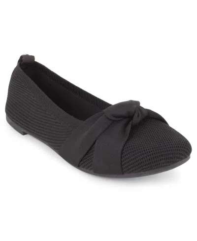 Tahari Women's Lorient Knit Slip-on Flats In Black