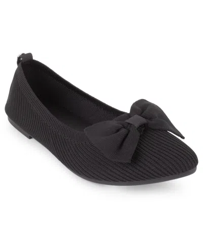 Tahari Women's Monaghan Knit Slip-on Flats In Black