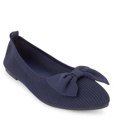 Tahari Women's Monaghan Knit Slip-on Flats In Blue