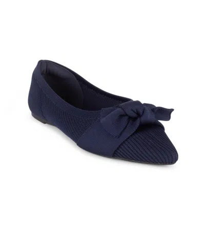 Tahari Women's Montserrat Knit Slip-on Flats In Blue