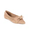 Tahari Montserrat Pointed Toe Flat In Nude