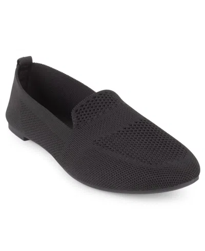 Tahari Women's Natalia Knit Slip-on Flats In Black
