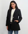 Tahari Women's Notched-collar Single-breasted Peacoat In Black