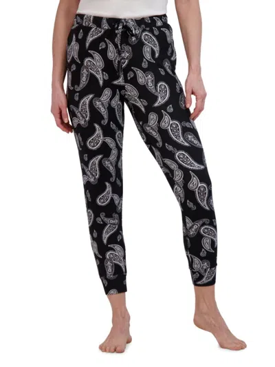 Tahari Women's Paisley Pajama Pants In Black