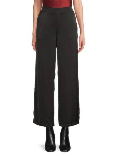 Tahari Women's Solid Straight Ankle Pants In Black