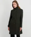 Tahari Women's Stand-collar Button-front Coat In Black