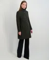 Tahari Women's Stand-collar Button-front Coat In Black