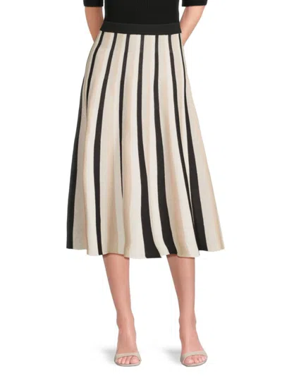 Tahari Women's Striped Midi Skirt