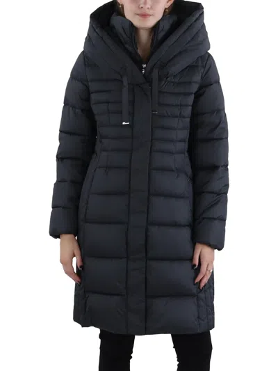 Tahari Womens Oversized Outerwear Puffer Jacket In Multi