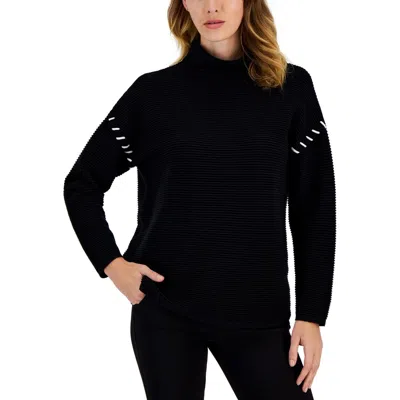 Tahari Womens Ribbed Pullover Sweater In Multi