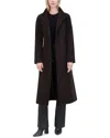 Tahari Wool-blend Wrap Coat In Gold