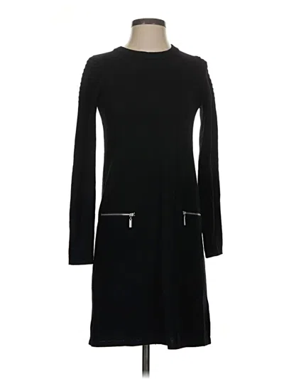 Pre-owned Tahari Wool Cardigan Sweater In Black