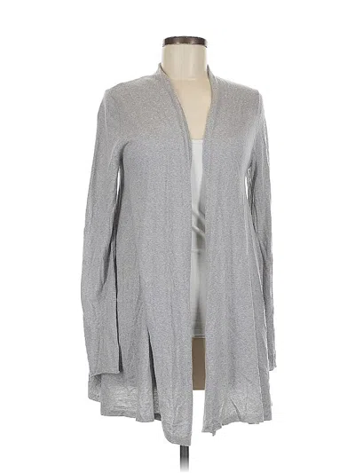 Pre-owned Tahari Wool Cardigan Sweater In Gray