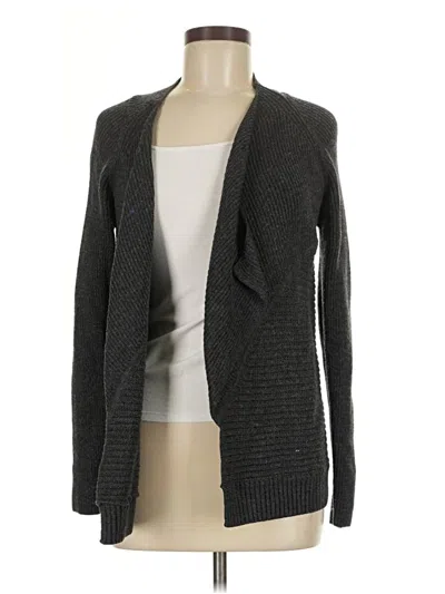 Pre-owned Tahari Wool Cardigan Sweater In Gray