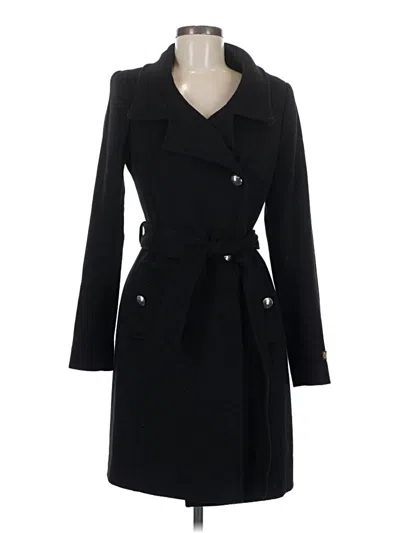 Pre-owned Tahari Wool Coat In Black