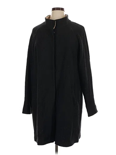 Pre-owned Tahari Wool Coat In Black