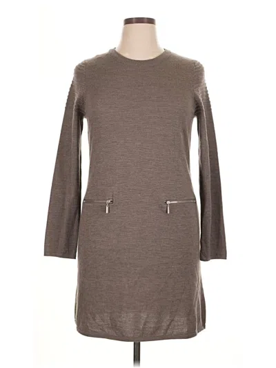 Pre-owned Tahari Wool Dress In Brown