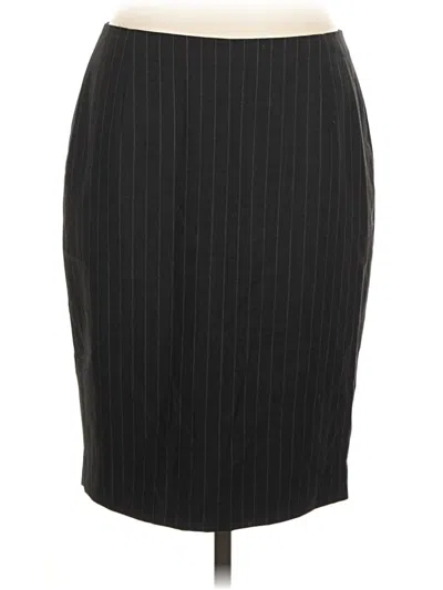 Pre-owned Tahari Wool Skirt In Black