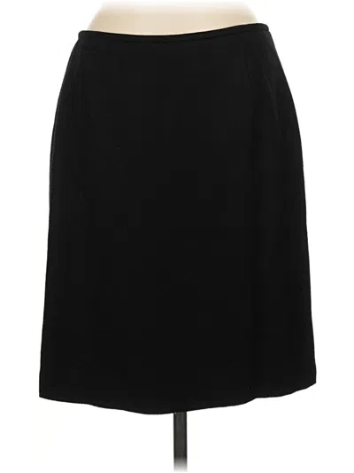 Pre-owned Tahari Wool Skirt In Black