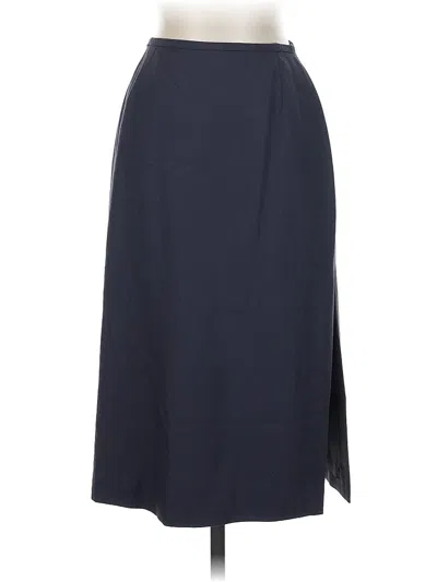 Pre-owned Tahari Wool Skirt In Gray