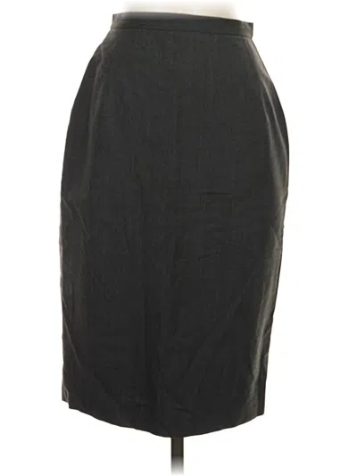 Pre-owned Tahari Wool Skirt In Gray