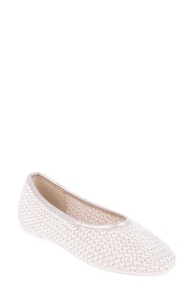 Tahari Woven Ballerina Flat In Animal Print