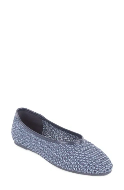 Tahari Woven Ballerina Flat In Blue