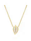 Tai Women's Baguette Leaf Necklace In Gold In Gold
