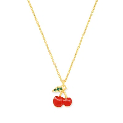Tai Women's Gold Chain Necklace In Cherry Charm In Multi