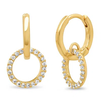 Tai Women's Open Circle Charm Dangle Earrings In Gold