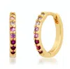 Tai Women's Pave Huggie Earrings In Red In Red