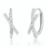 Tai Women's Pave X Vermeil Huggie Earrings In Ss/cl In Multi