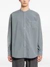 Taiga Takahashi Lotto . 104 Camicia Con Colletto A Fascia In Blue