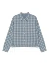 Taiga Takahashi Karierte Hemdjacke In Blau
