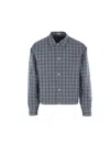 Taiga Takahashi Karierte Hemdjacke In Indigo Plaid