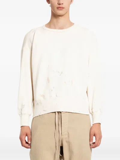 TAIGA TAKAHASHI DISTRESSED COTTON SWEATSHIRT