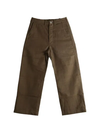 Taiga Takahashi Engineer Wide-leg Trousers In Brown
