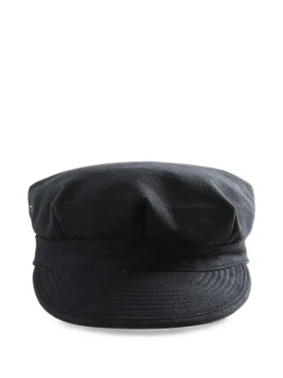 Taiga Takahashi Eyelet-detail Flat Cap In Black