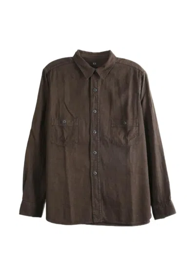 Taiga Takahashi Long-sleeve Shirt In Brown