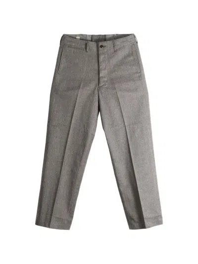 Taiga Takahashi Lot. 201 Pressed-crease Straight-leg Trousers In Gray